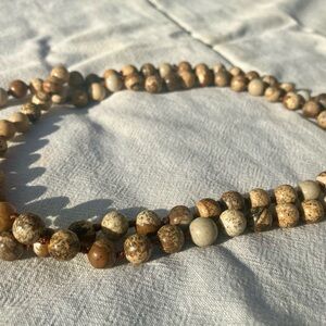 Calligraphy jasper beaded necklace